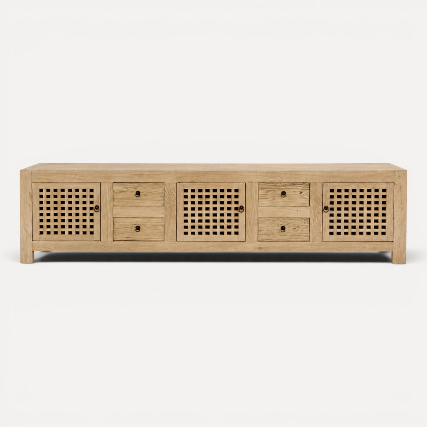 Elm Media Unit L2500mm - Lattice Doors