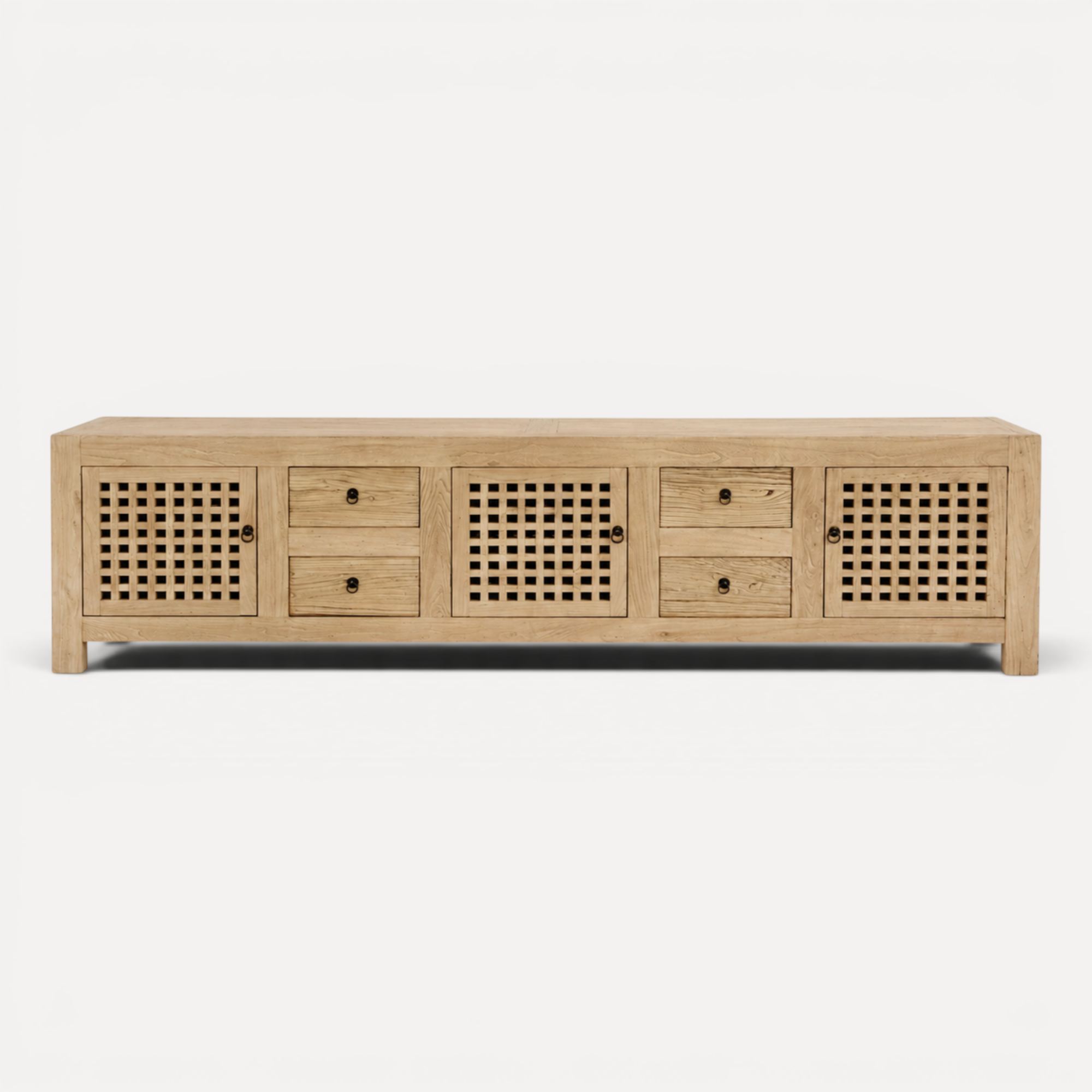 Elm Media Unit L2500mm - Lattice Doors