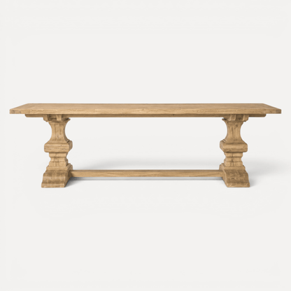 Elm Pedestal Dining Table L2440mm