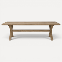 Cross Base Reclaimed Pine Dining Table L2740mm
