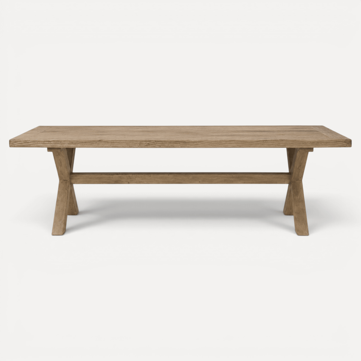 Cross Base Reclaimed Pine Dining Table L2740mm