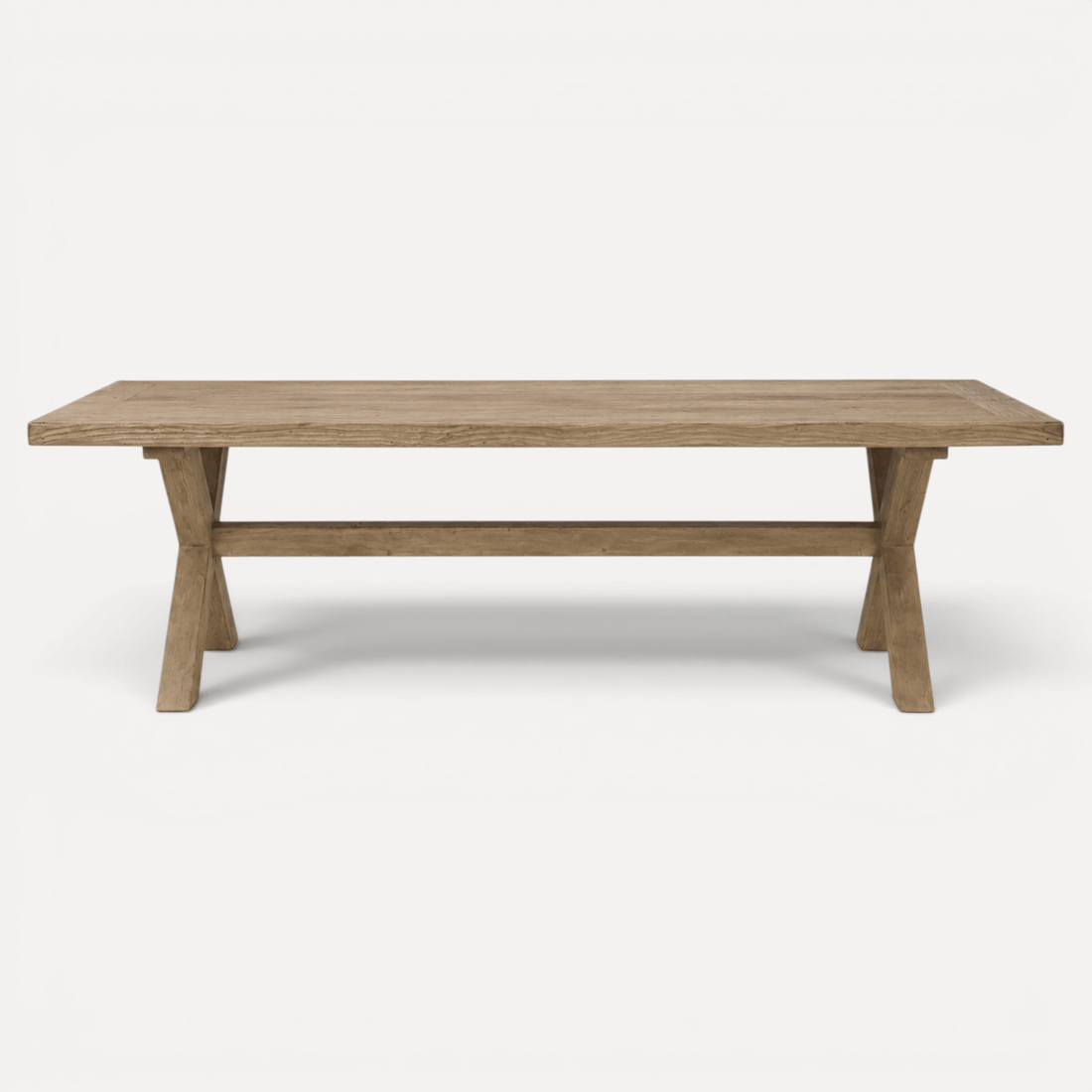 Cross Base Reclaimed Pine Dining Table L2740mm