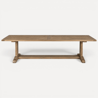 Elm Pedestal Dining Table L2400mm - Natural