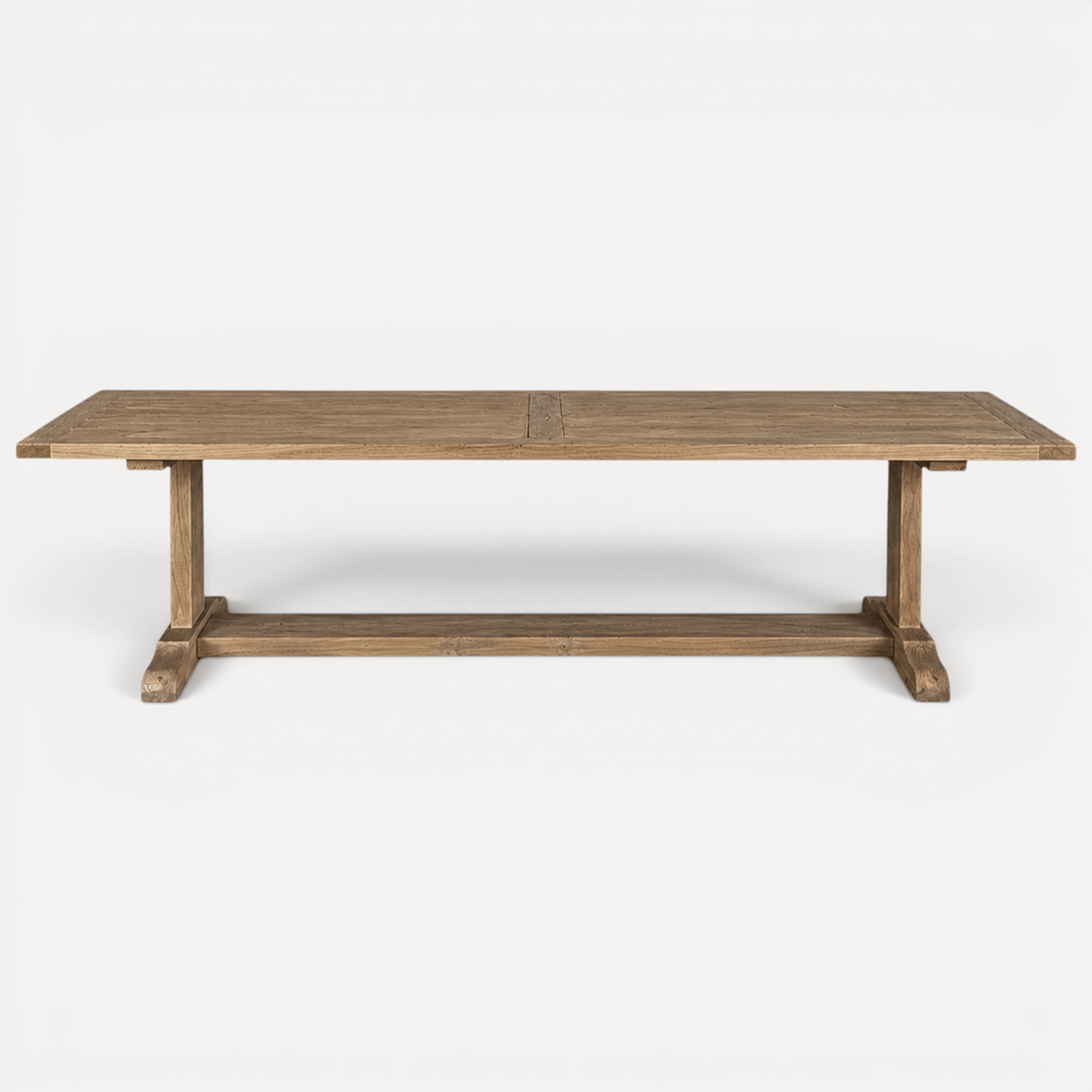Elm Pedestal Dining Table L2400mm - Natural