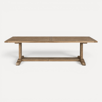 Elm Pedestal Dining Table L2200mm - Natural