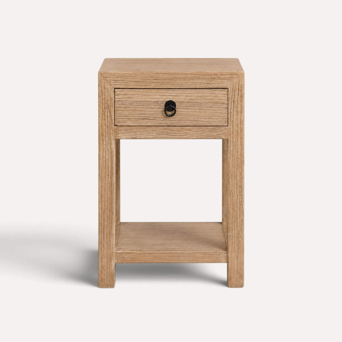 Narrow Elm Bedside Table L400mm