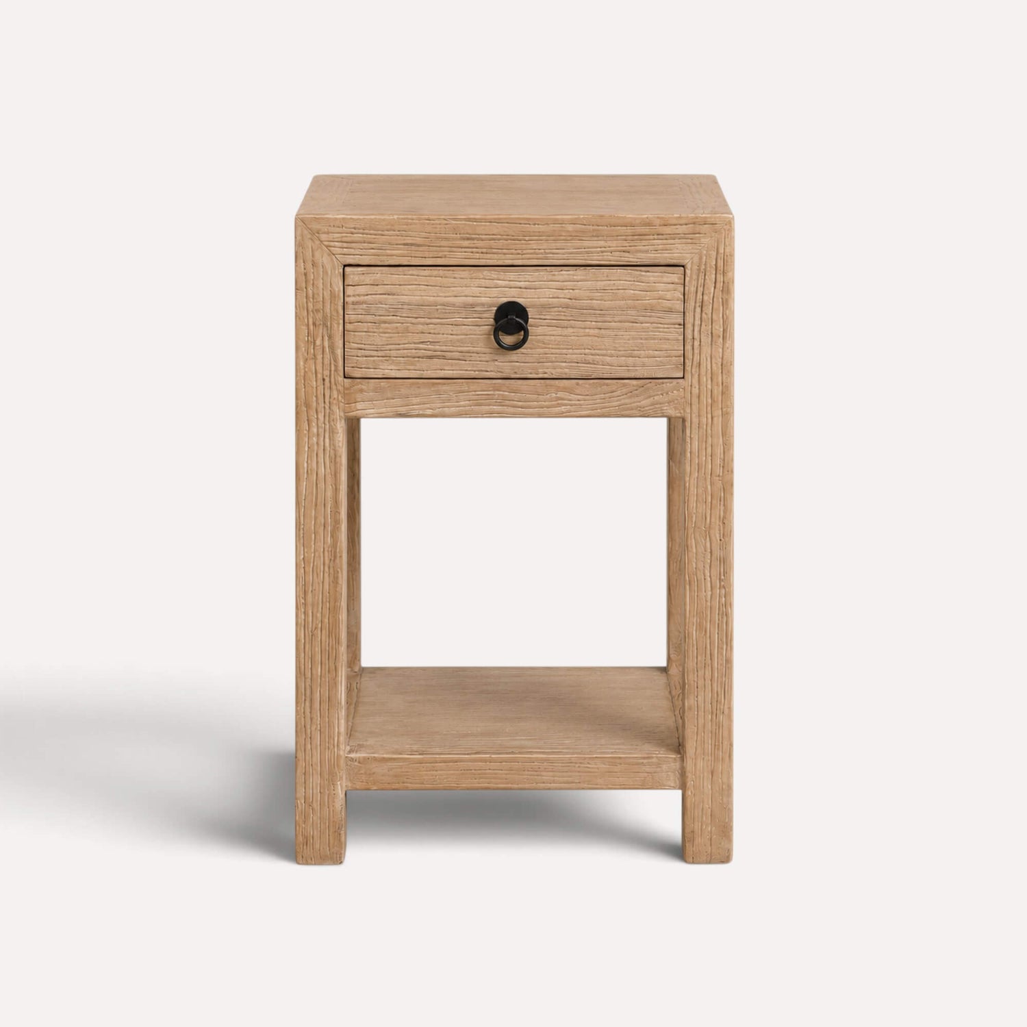 Narrow Elm Bedside Table L400mm