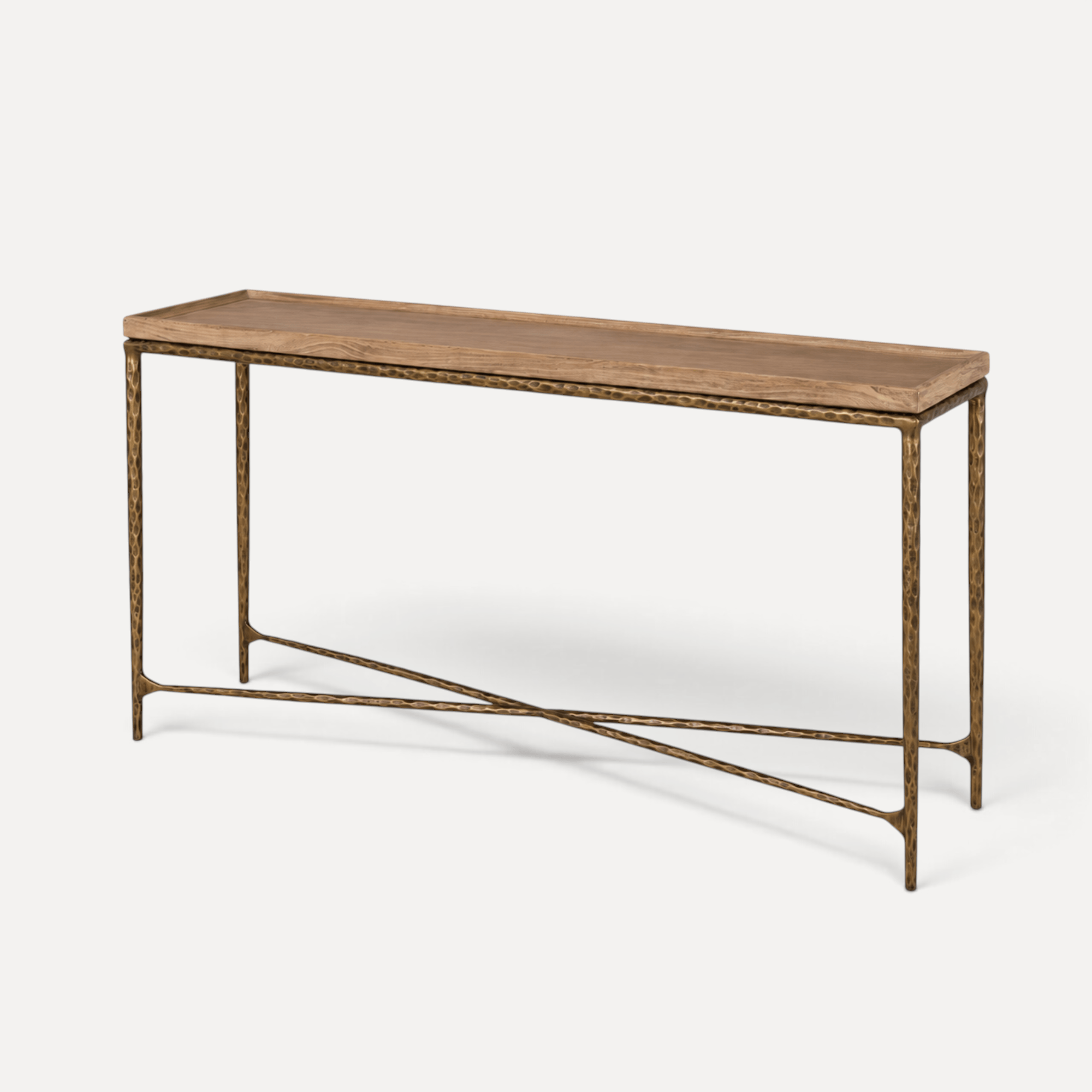 Elm &amp; Brass Console
