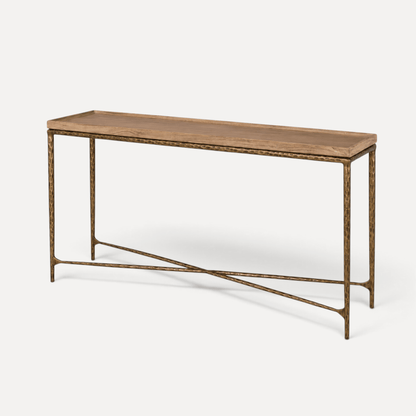Elm &amp; Brass Console