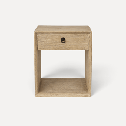 Modern Recessed Elm Bedside L500mm