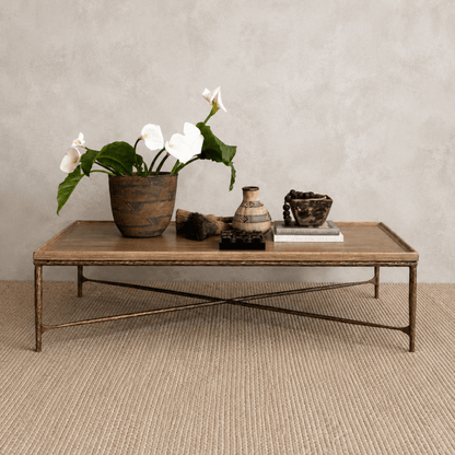 Elm &amp; Brass Coffee Table