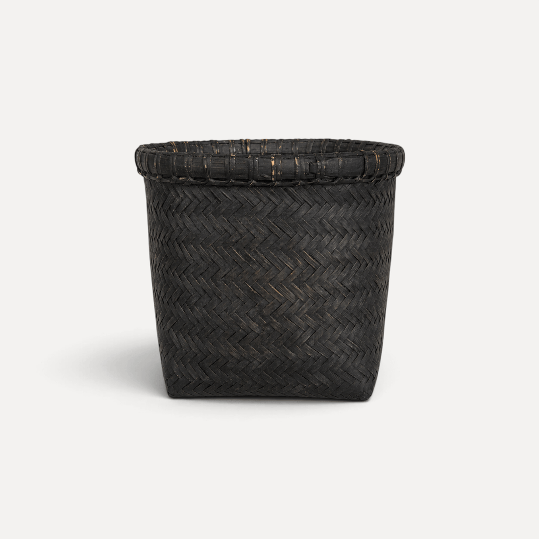 Small Dark Rattan Basket