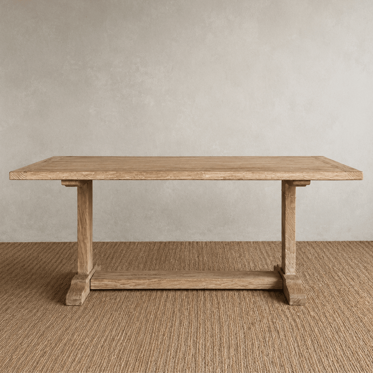 Elm Pedestal Dining Table L1800mm - Natural