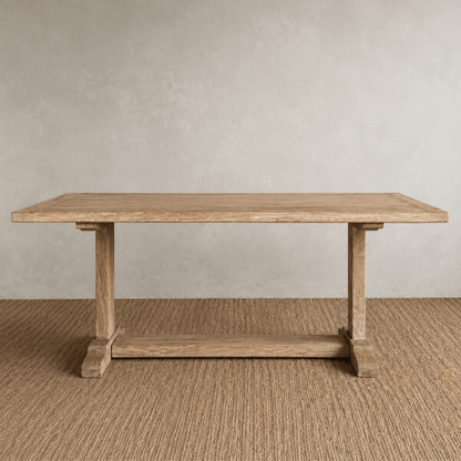 Elm Pedestal Dining Table L1800mm - Natural