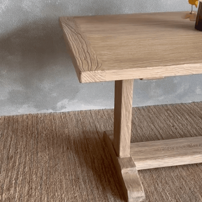 Elm Pedestal Dining Table L1800mm - Natural