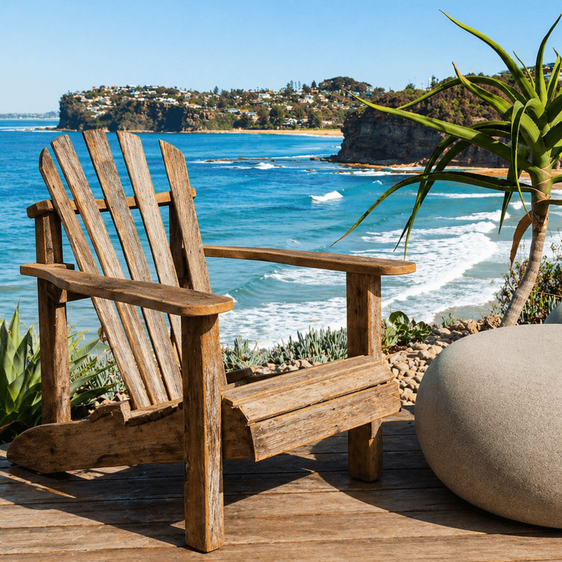 Adirondack Chair - Natural Outdoor Furniture Beachwood Designs 