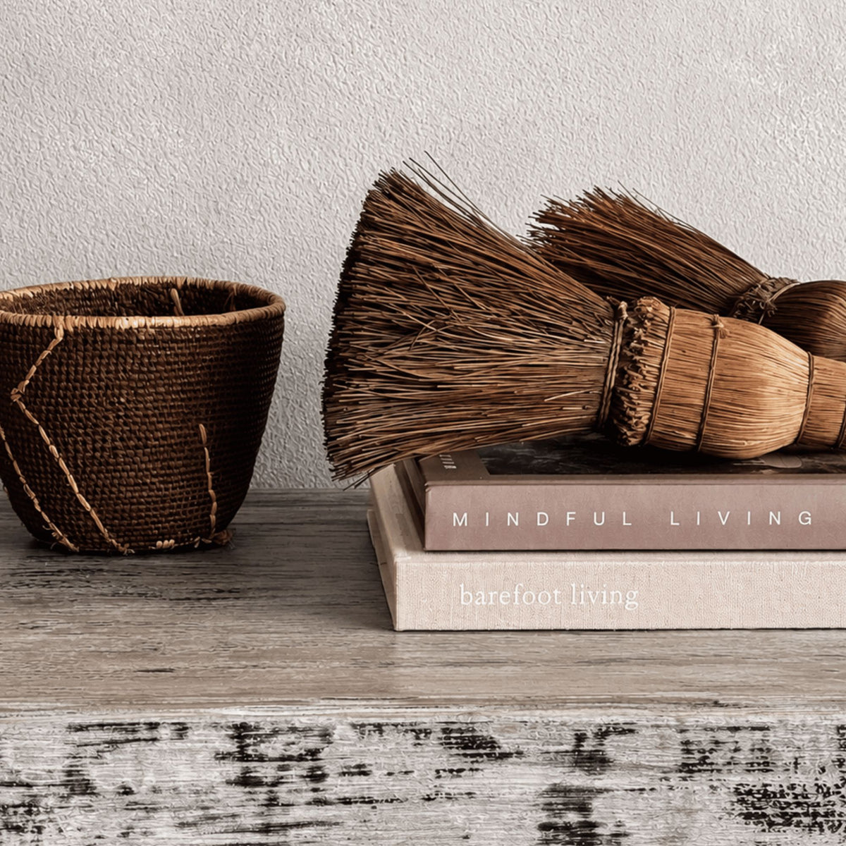 Aged Chinese Hand Brush Beachwood Designs 