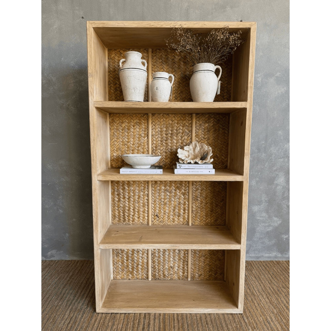 Avalon Bookcase - Rattan Back Office &amp; Storage Furniture Beachwood Designs 