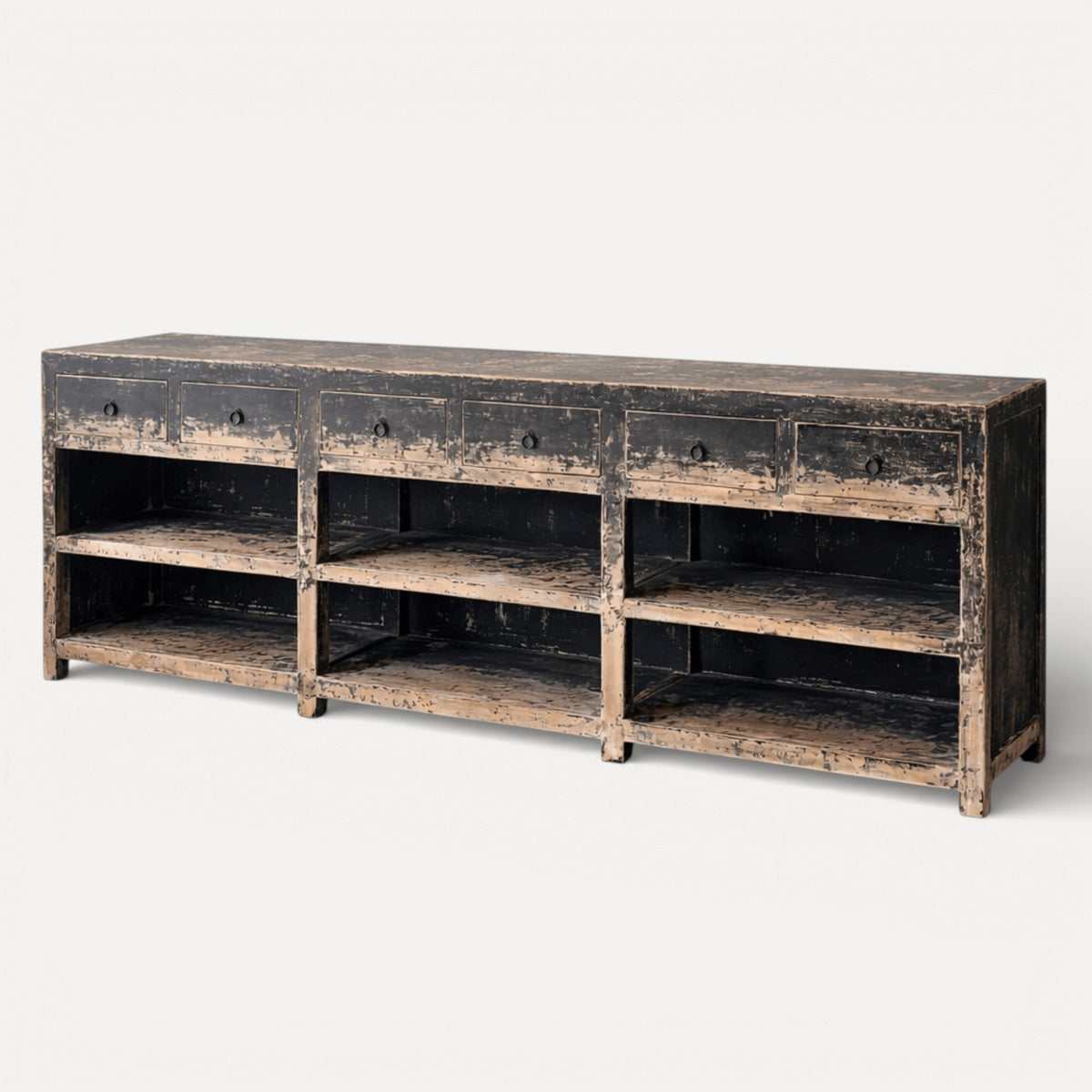 Avalon Sideboard - Distressed Black Dining Furniture Beachwood Designs 