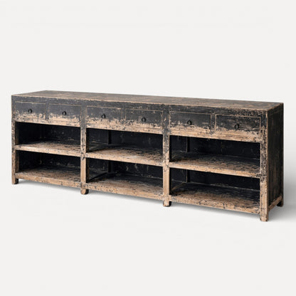 Avalon Sideboard - Distressed Black Dining Furniture Beachwood Designs 