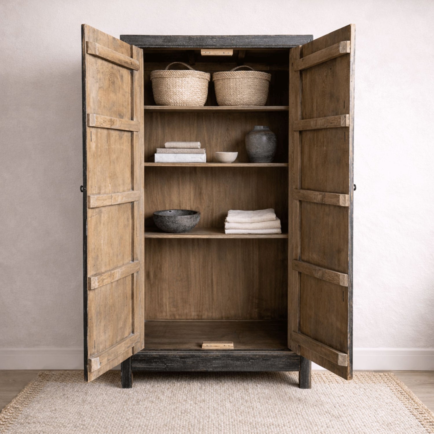Avalon Storage Cabinet - Distressed Black Office &amp; Storage Furniture Beachwood Designs 