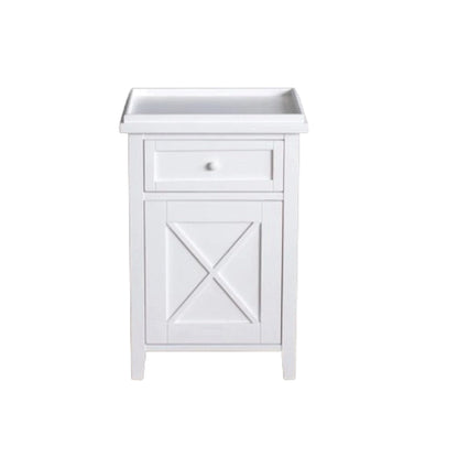 Bahamas Bedside L500mm - 1 Drawer &amp; Door Bedroom Furniture Beachwood Designs White 