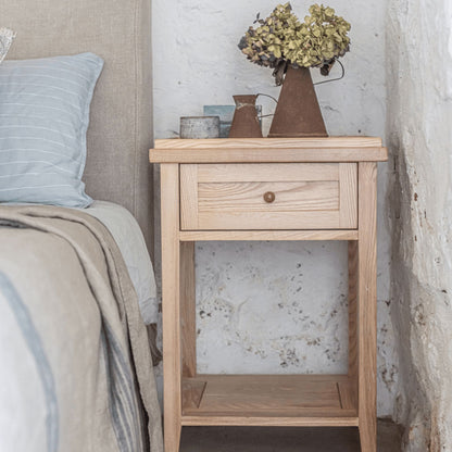 Bahamas Bedside L500mm - 1 Drawer &amp; Shelf Bedroom Furniture Beachwood Designs 