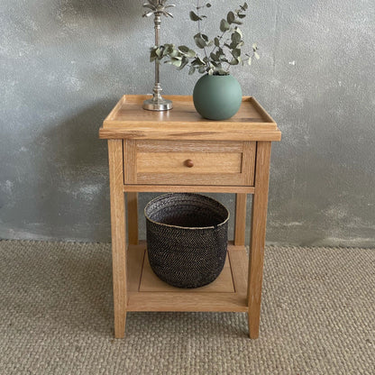 Bahamas Bedside L500mm - 1 Drawer &amp; Shelf Bedroom Furniture Beachwood Designs