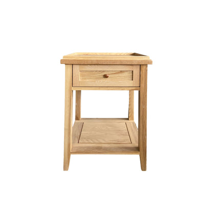 Bahamas Bedside L500mm - 1 Drawer &amp; Shelf Bedroom Furniture Beachwood Designs Limed Ash