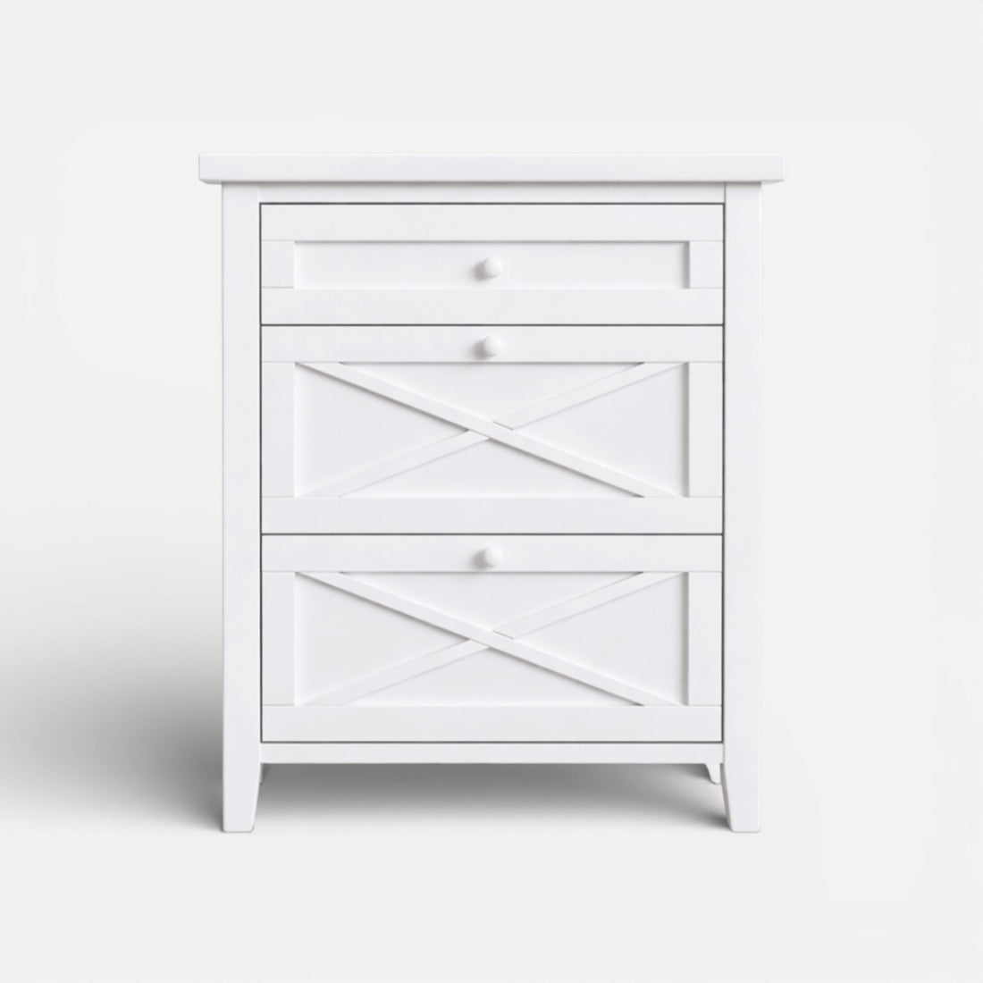 Bahamas Bedside L550mm - 3 Drawer Bedroom Furniture Beachwood Designs