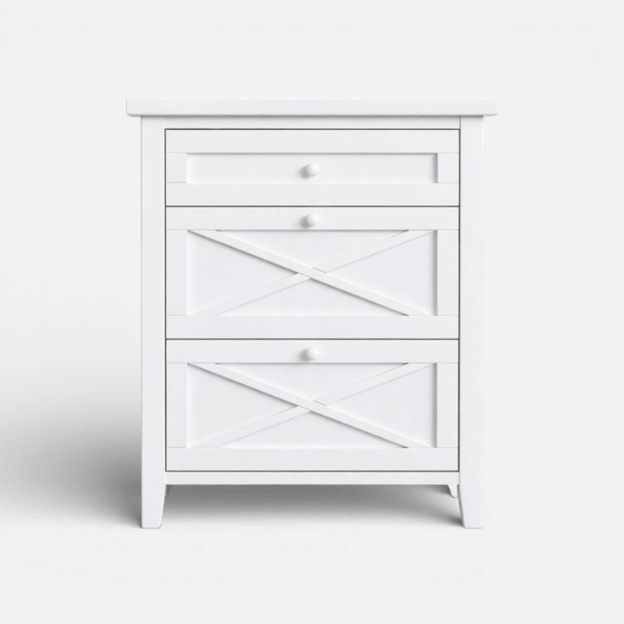 Bahamas Bedside L550mm - 3 Drawer Bedroom Furniture Beachwood Designs 