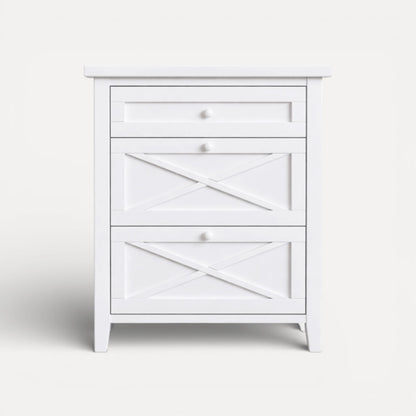 Bahamas Bedside L550mm - 3 Drawer Bedroom Furniture Beachwood Designs 