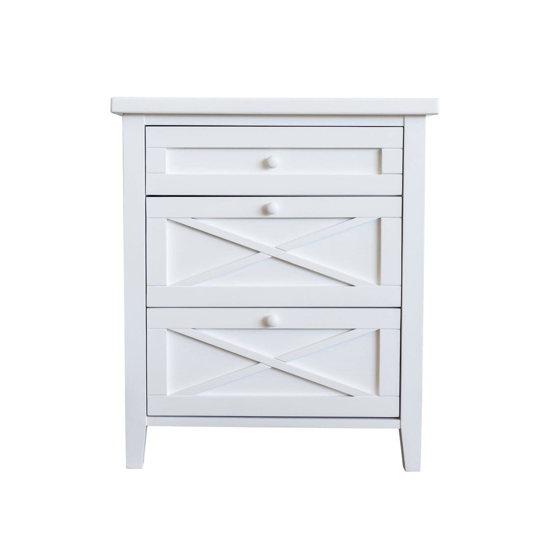 Bahamas Bedside L550mm - 3 Drawer Bedroom Furniture Beachwood Designs