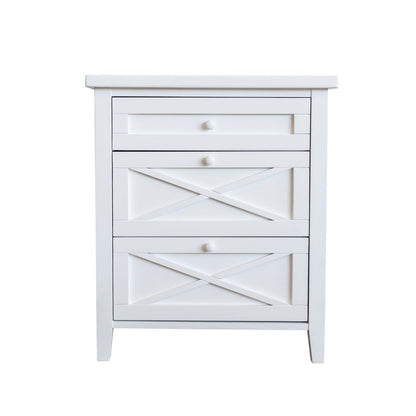 Bahamas Bedside L550mm - 3 Drawer Bedroom Furniture Beachwood Designs 