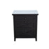 Bahamas Bedside L550mm - 3 Drawer Bedroom Furniture Beachwood Designs Black