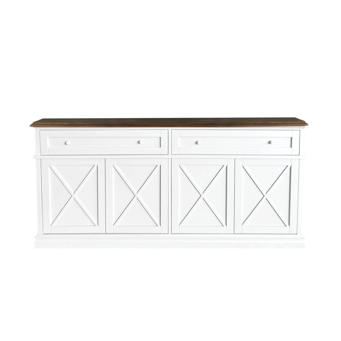 Bahamas Sideboard L1800mm Living Furniture Beachwood Designs White &amp; Weathered Oak 