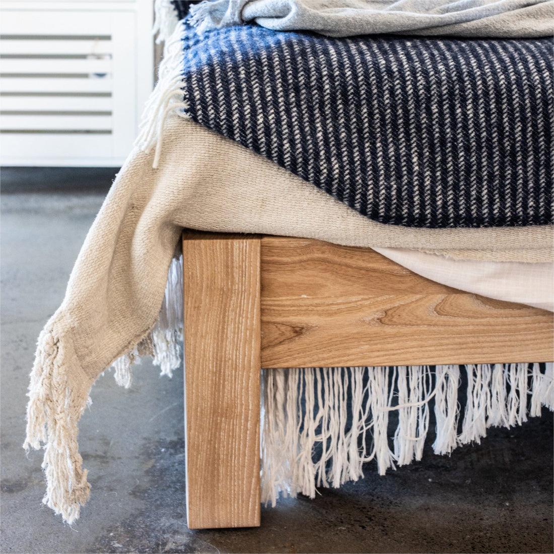 Bed Base - Queen Bedroom Furniture Beachwood Designs Limed Ash