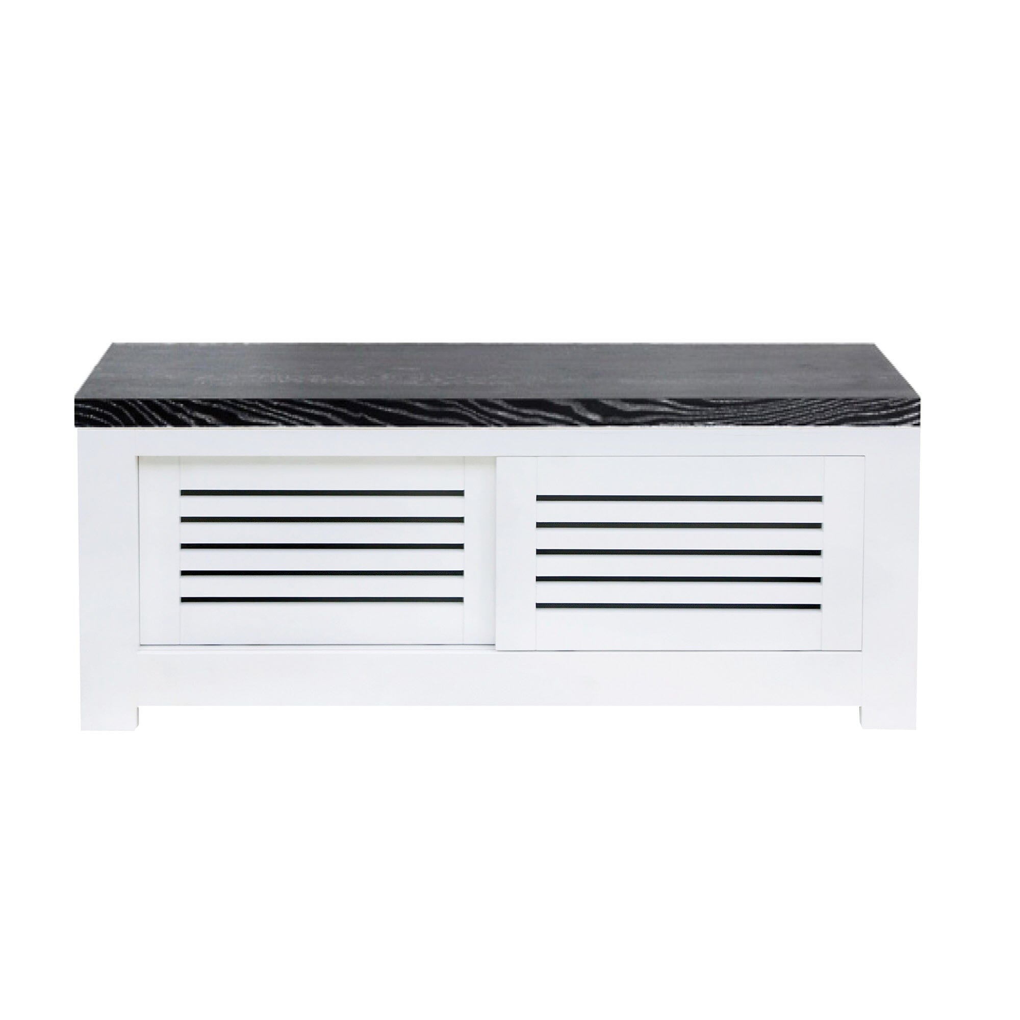 Bilgola Media Unit L1200mm Living Furniture Beachwood Designs White &amp; Grey Limed 