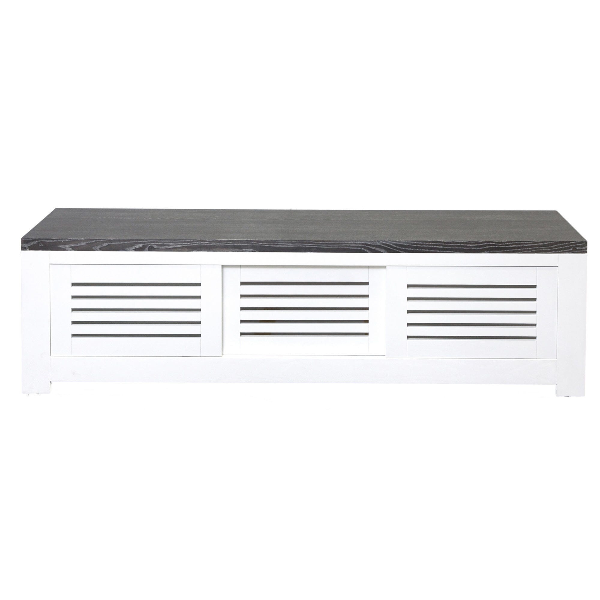 Bilgola Media Unit L1600mm Living Furniture Beachwood Designs White &amp; Grey Limed 