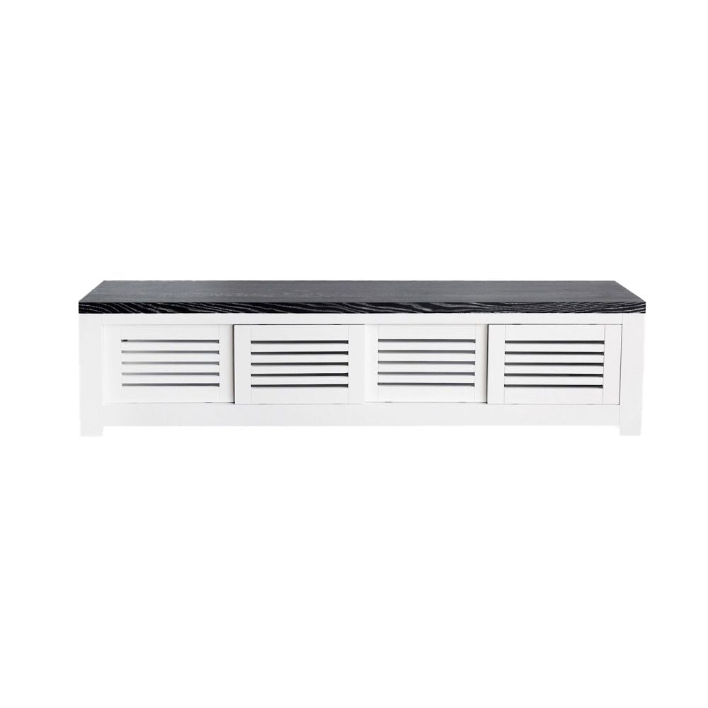 Bilgola Media Unit L2000mm Living Furniture Beachwood Designs White &amp; Grey Limed 