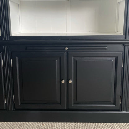 Black Oak Bookcase with Ladder Office &amp; Storage Furniture Beachwood Designs 