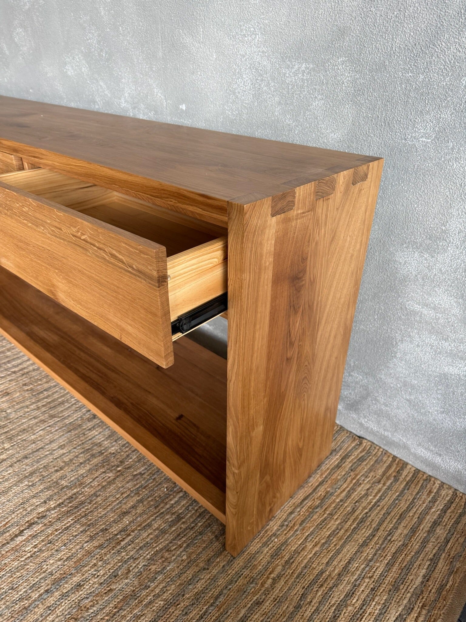 Bronte Console L2000mm - Natural Oak Living Furniture Beachwood Designs 