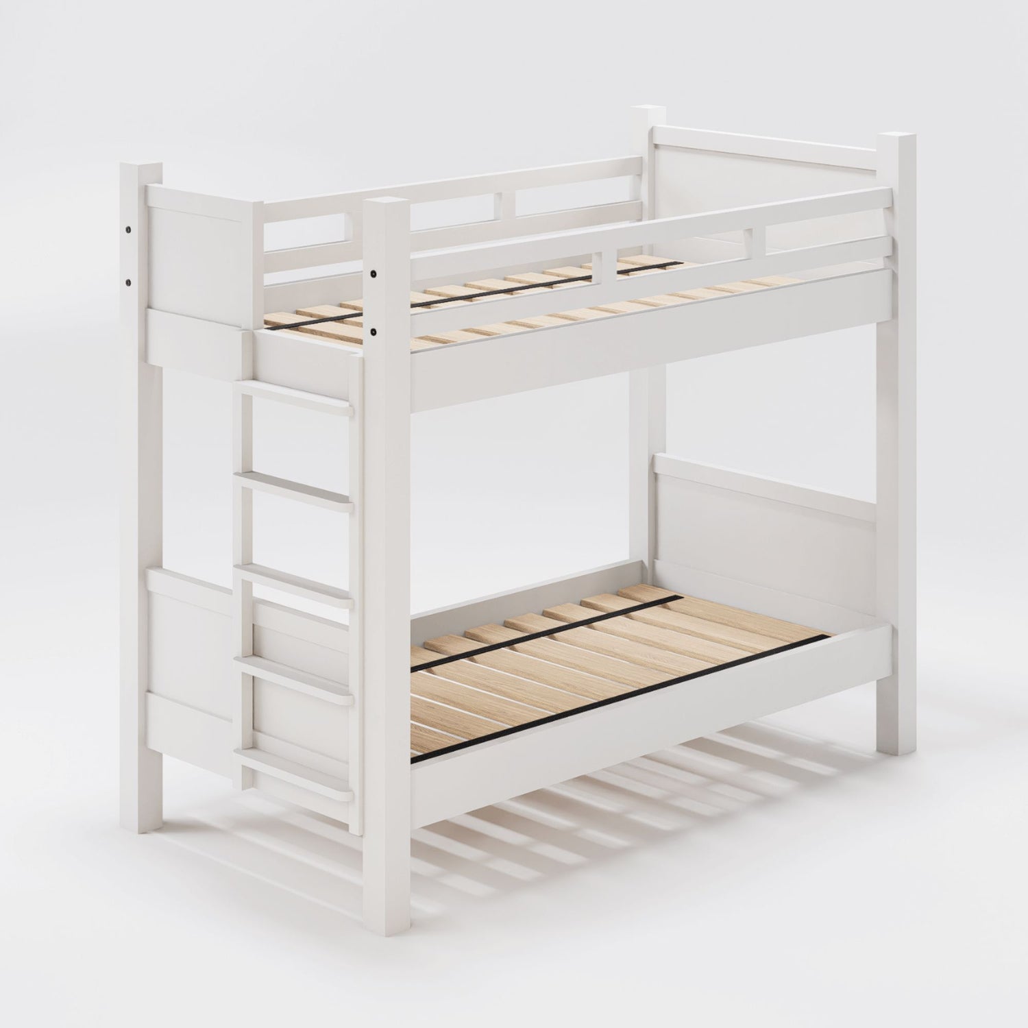 Bunk Bed - Fixed Ladder Bedroom Furniture Beachwood Designs White 