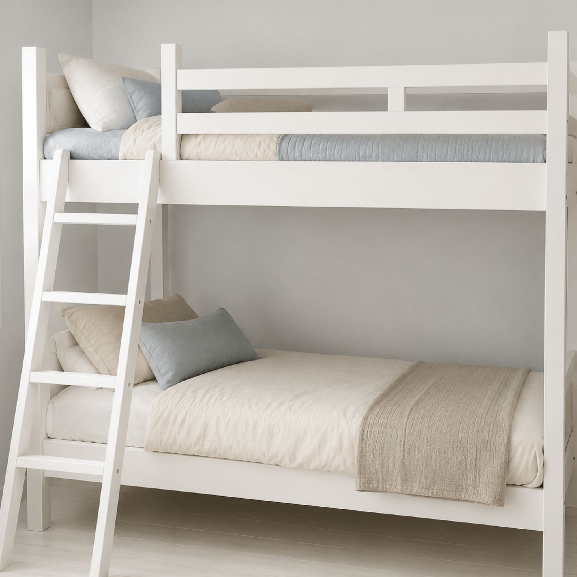 Bunk Bed - Removable Ladder - Single Bedroom Furniture Beachwood Designs 