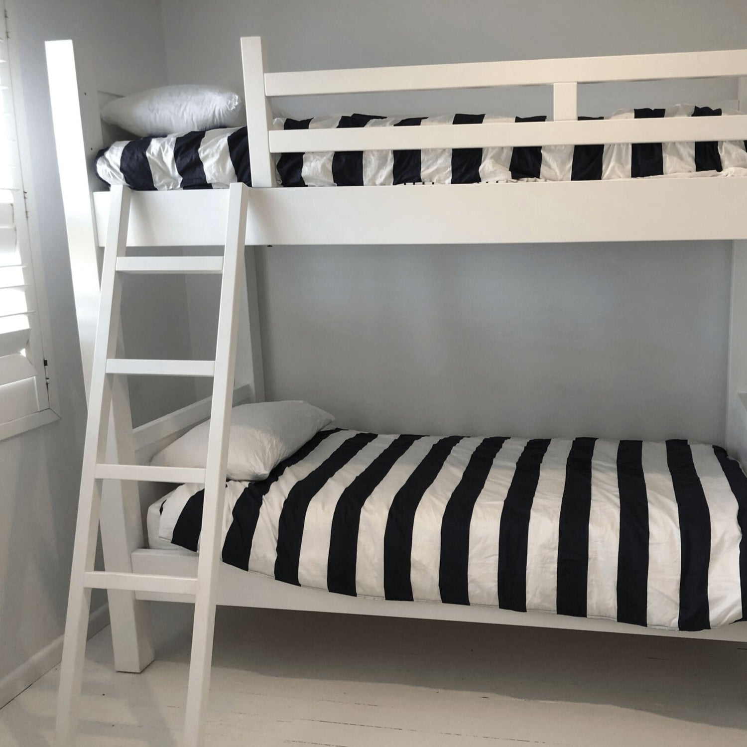 Bunk Bed - Removable Ladder - Single Bedroom Furniture Beachwood Designs 