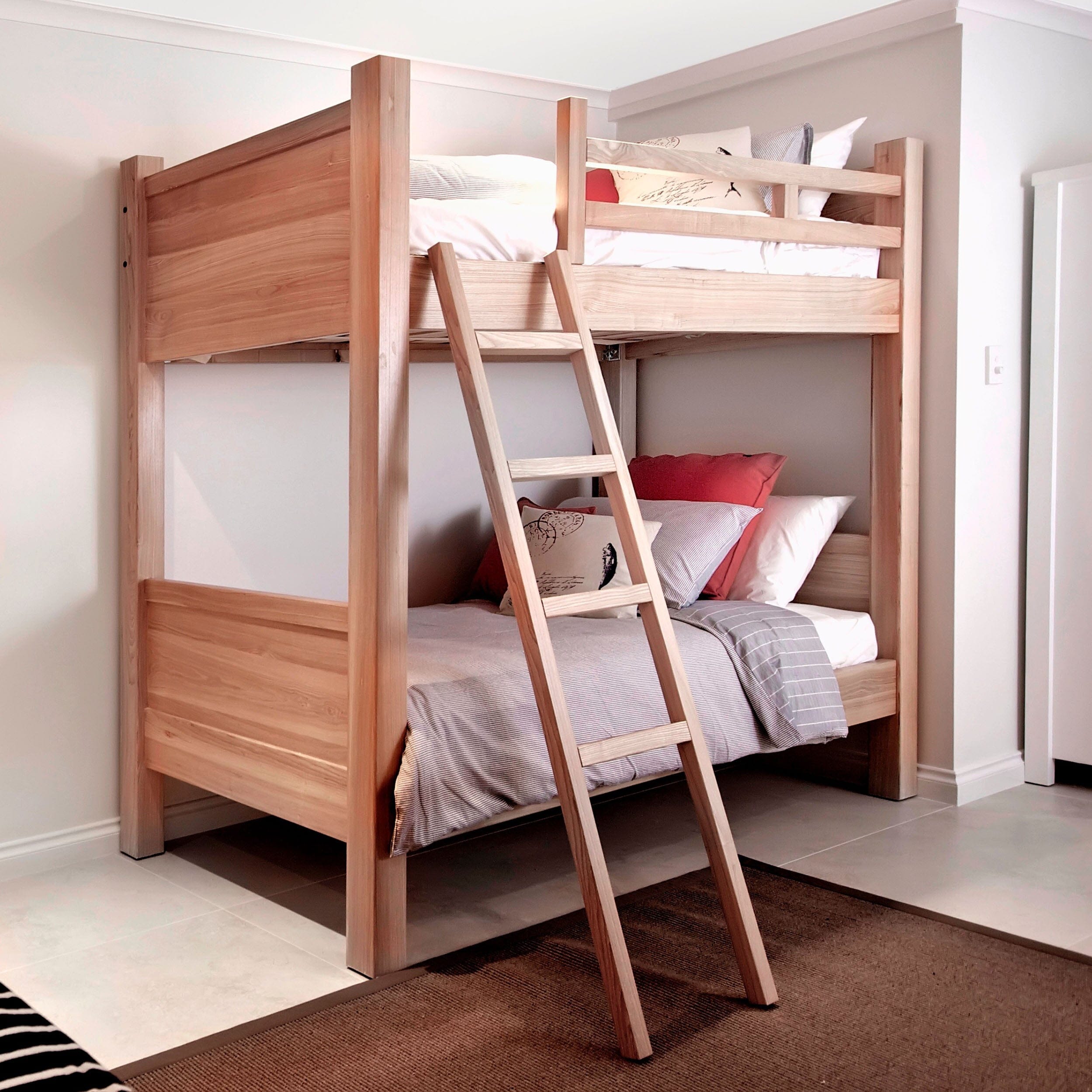 Bunk Bed - Removable Ladder - Single Bedroom Furniture Beachwood Designs 