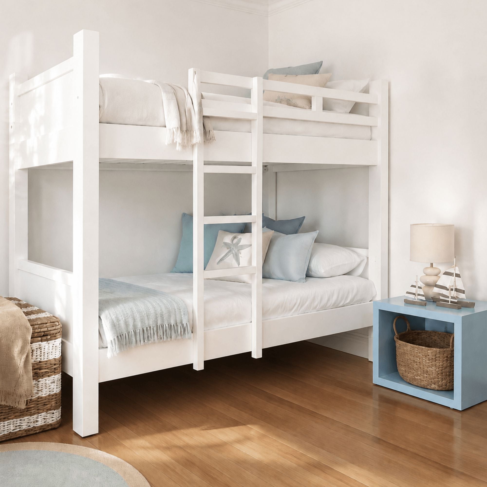 Bunk Bed - Removable Ladder - Single Bedroom Furniture Beachwood Designs 