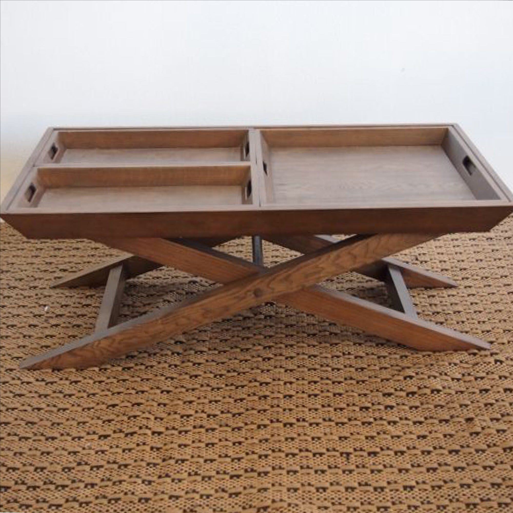 Butler Tray Coffee Table Living Furniture Beachwood Designs Weathered Oak