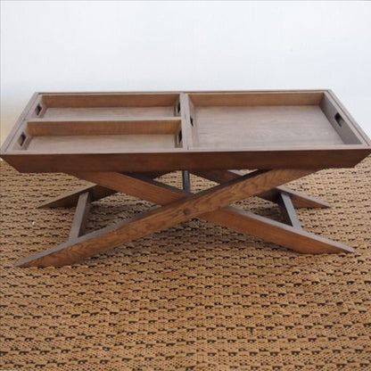 Butler Tray Coffee Table Living Furniture Beachwood Designs Weathered Oak