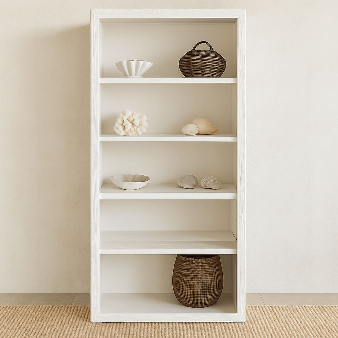 Byron Bookcase Office &amp; Storage Furniture Beachwood Designs White 